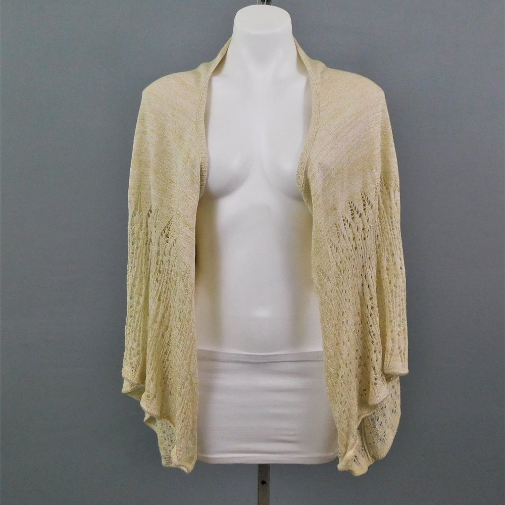 Metro 7 Womenβ Cardigan Beige Gold M/L